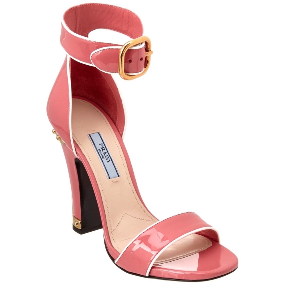 Authentic Prada Runway Show Patent 110HeeledSandal